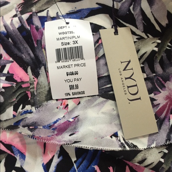 NYDJ Printed Ruffle Blouse Plus - Picture 6 of 6